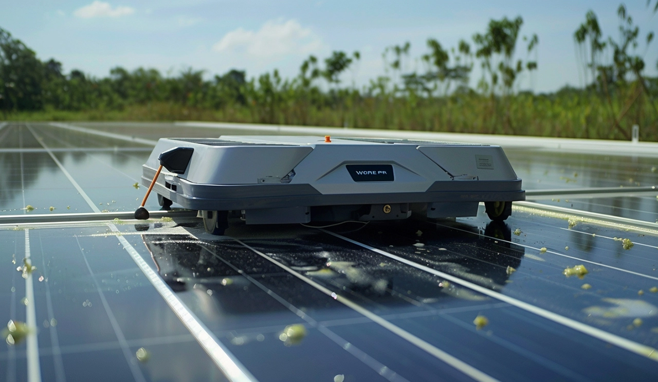 How can the "charging technology" on the photovoltaic panel make the robot never stop?